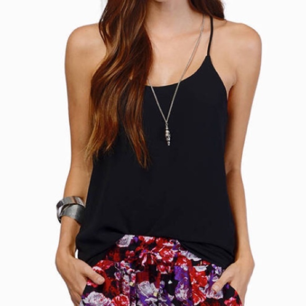 🌺 Tobi chiffon tank, red
